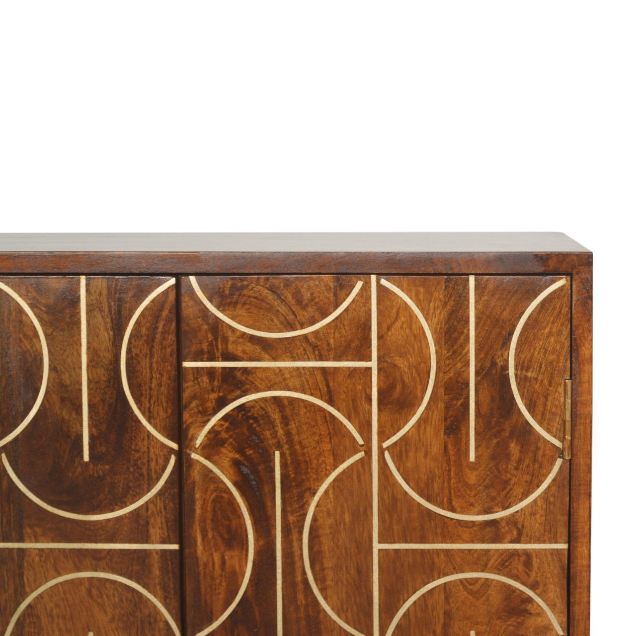 chesnut gold inlay cabinet
