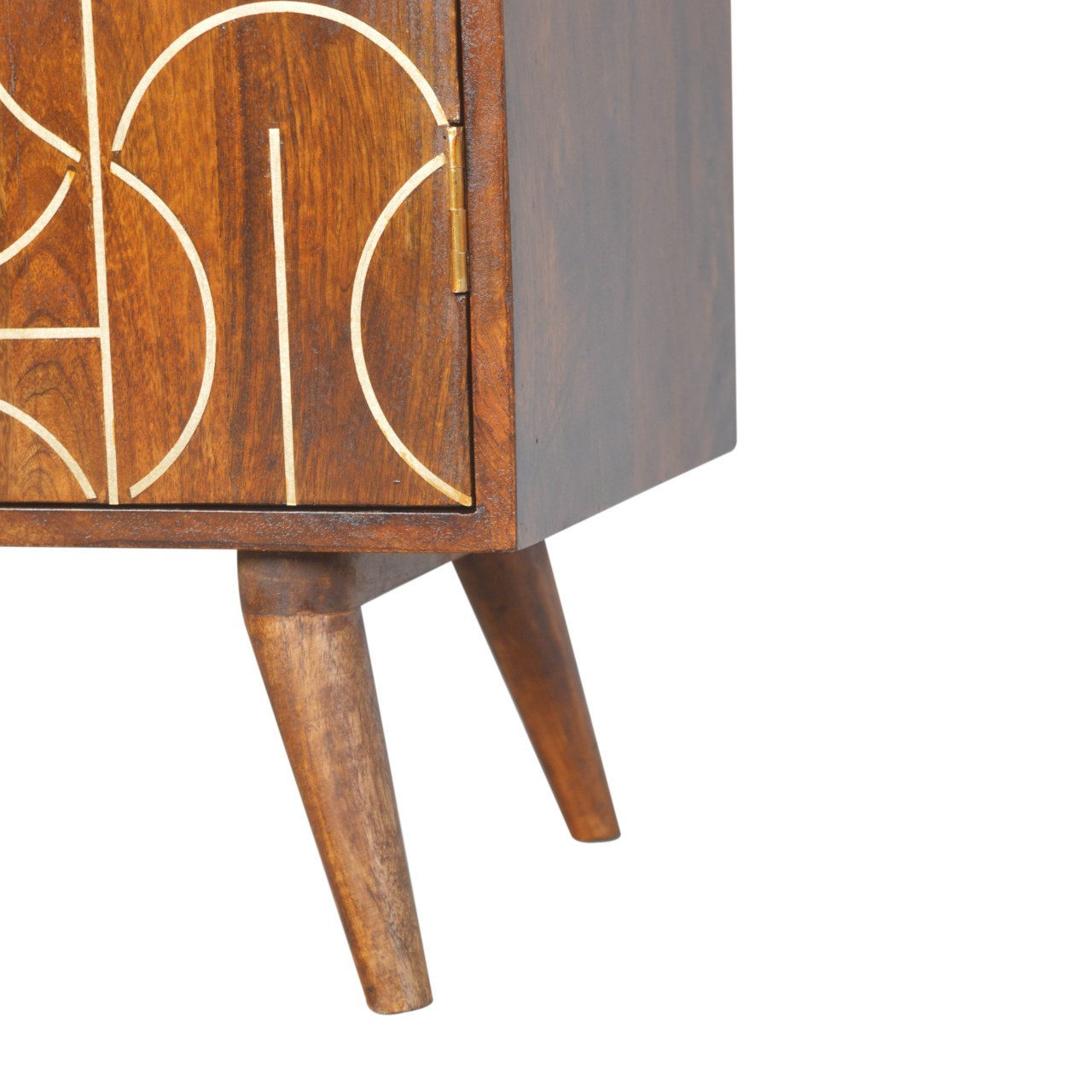 chesnut gold inlay cabinet