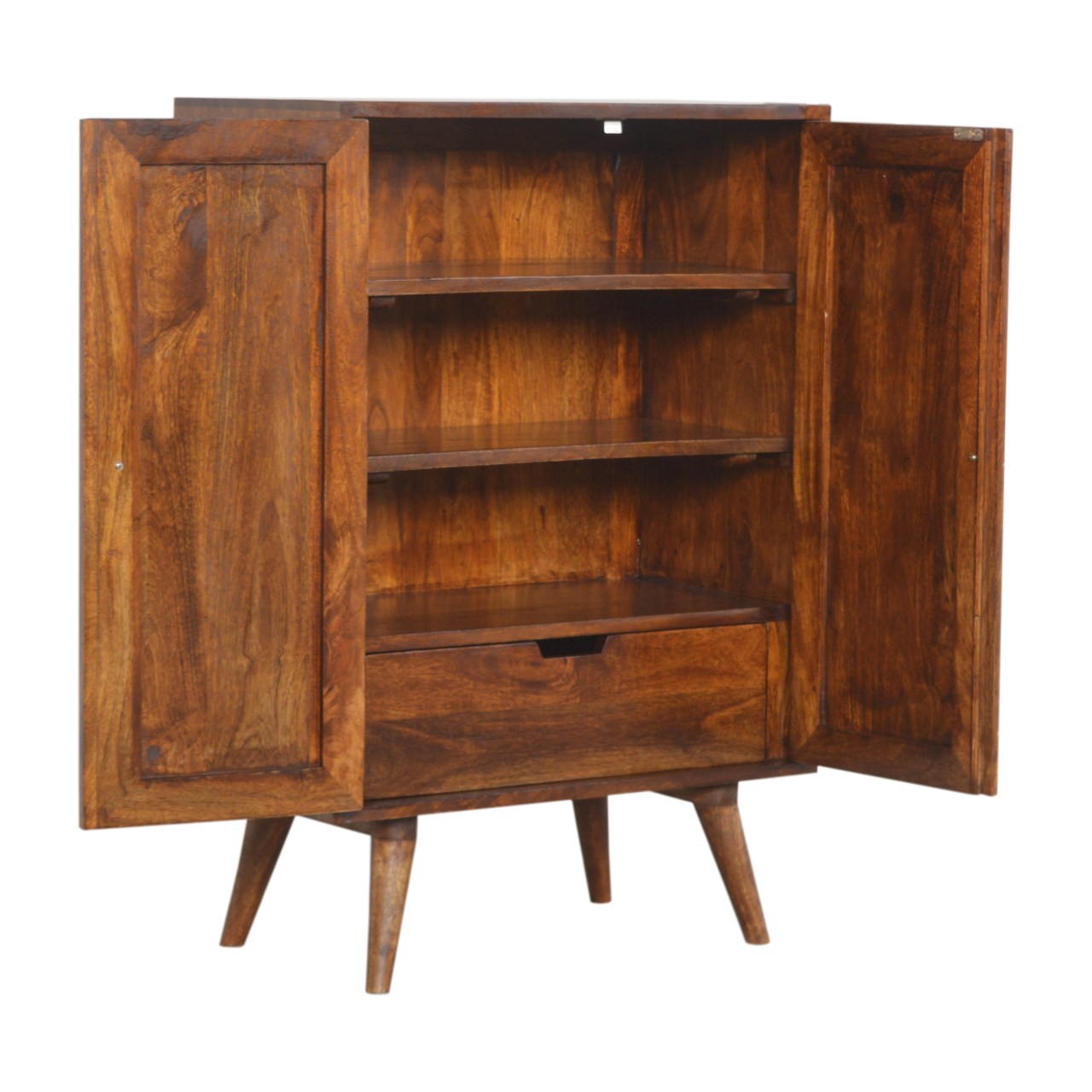 chesnut gold inlay cabinet