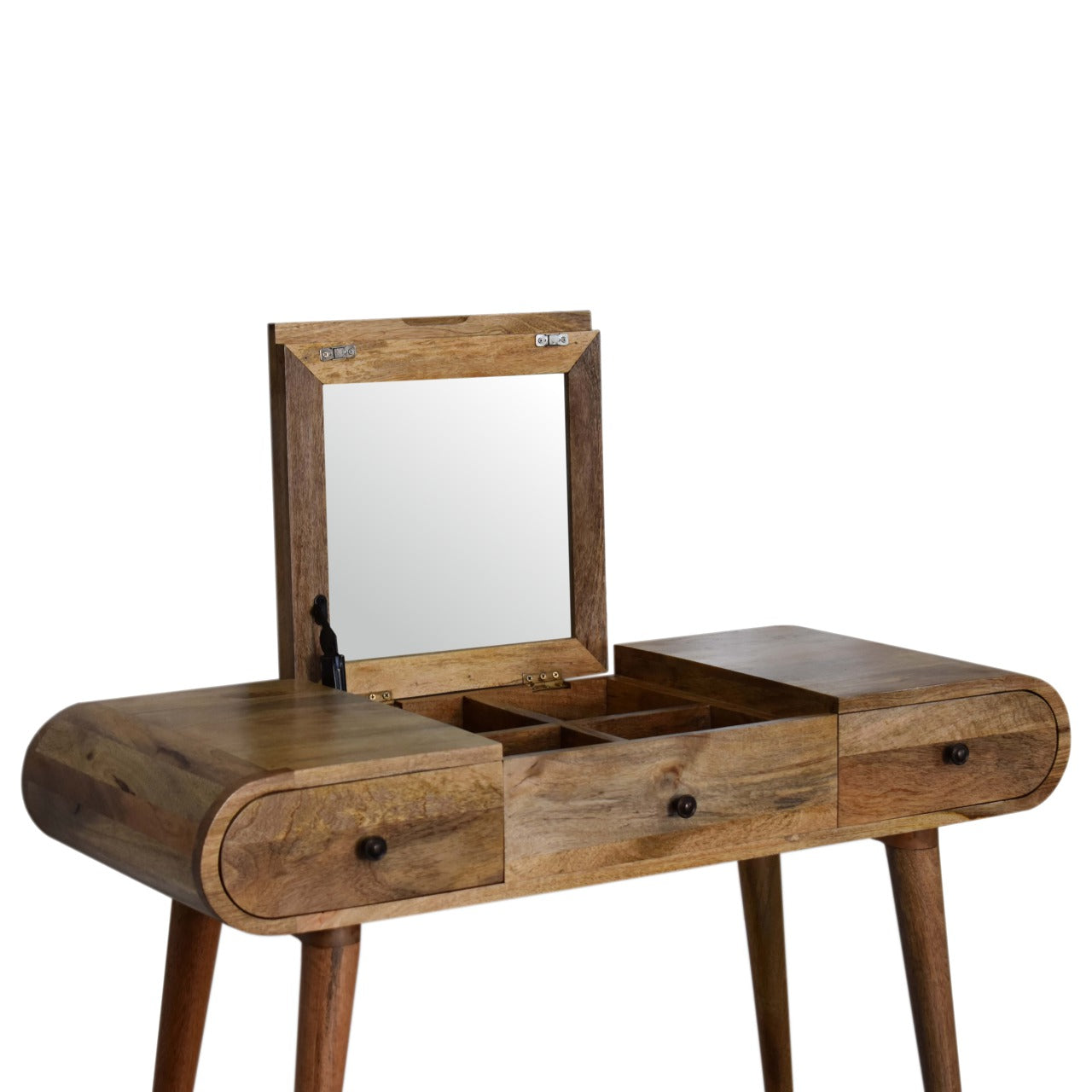 nordic dressing table with foldable mirror