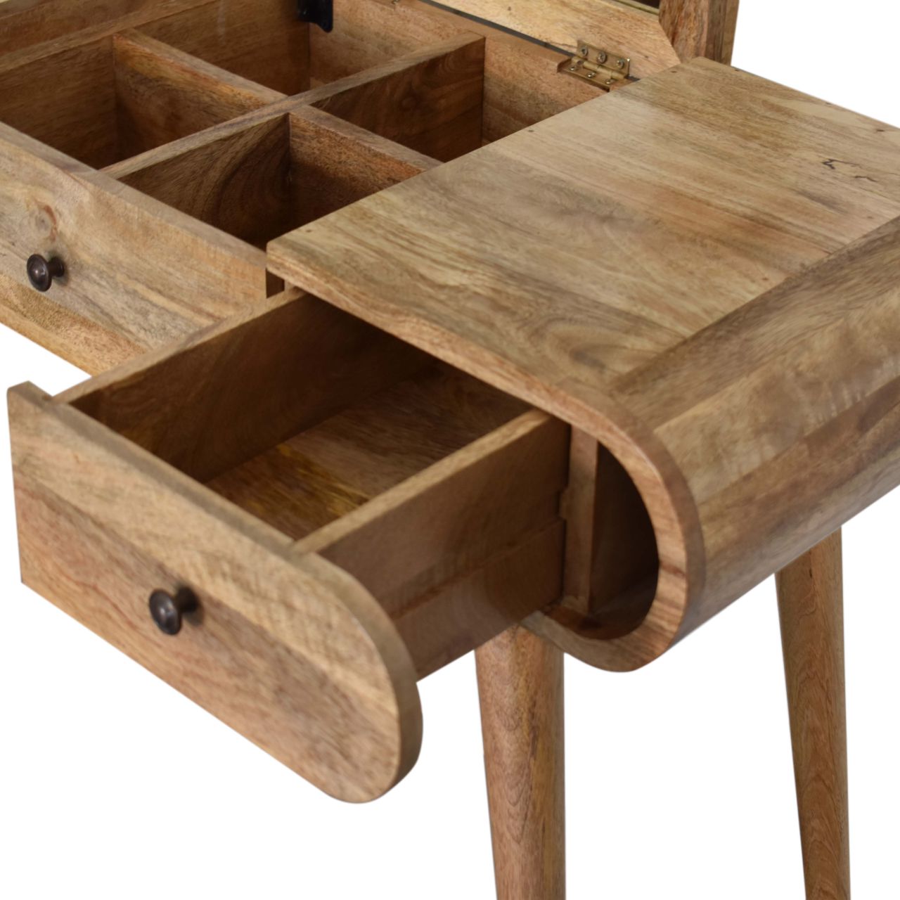 nordic dressing table with foldable mirror
