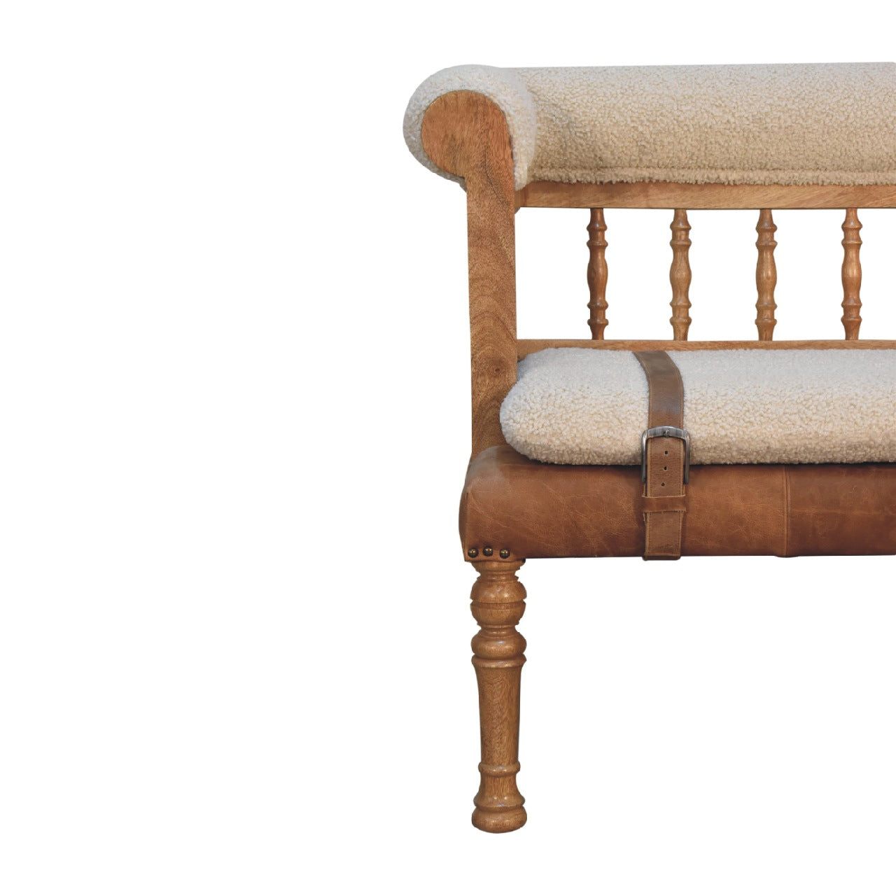 Boucle Hallway Bench