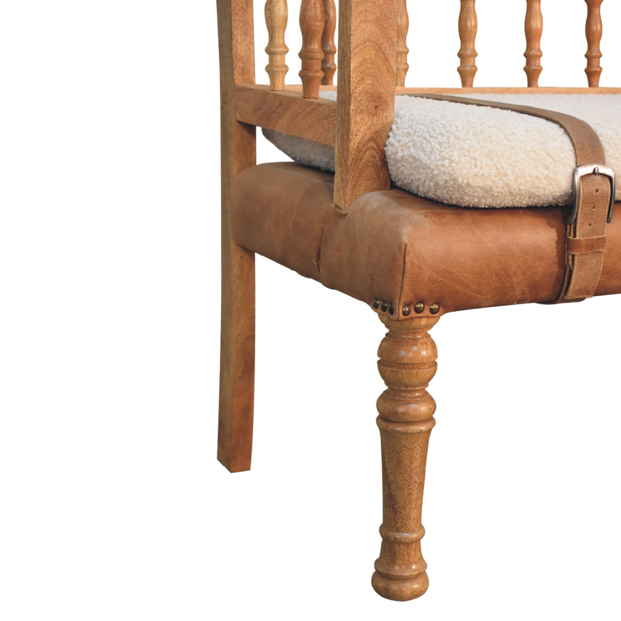 Boucle Hallway Bench