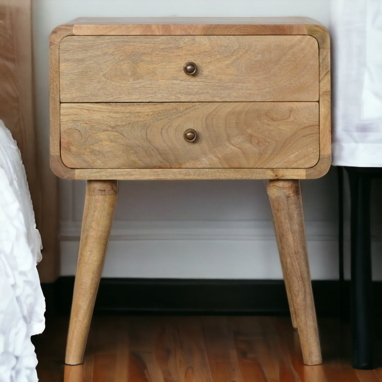 Scandinavian Style 2 Drawer Bedside