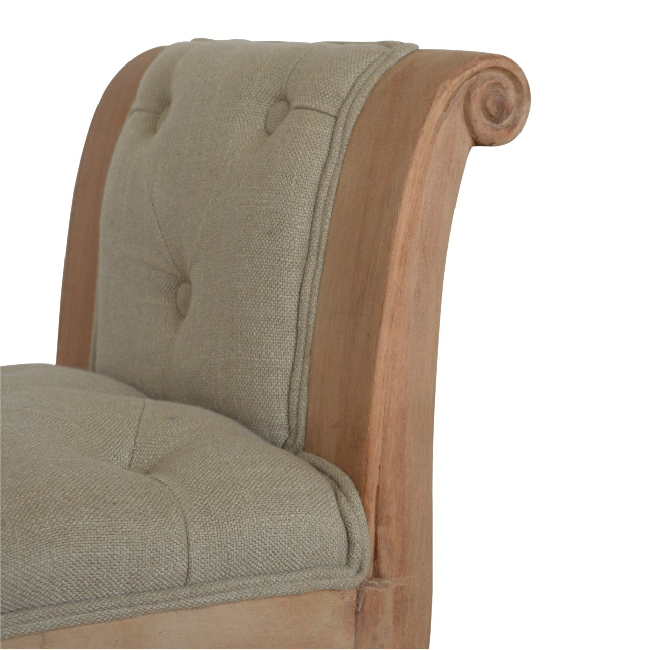 Solid Wood Carved French Style Bench