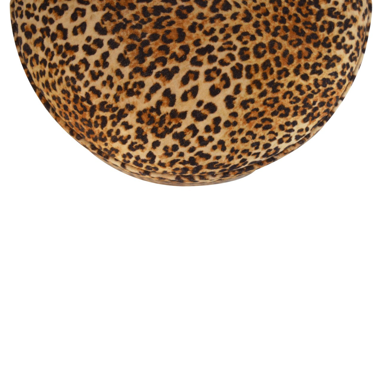 Solid Wood Leopard Print Footstool