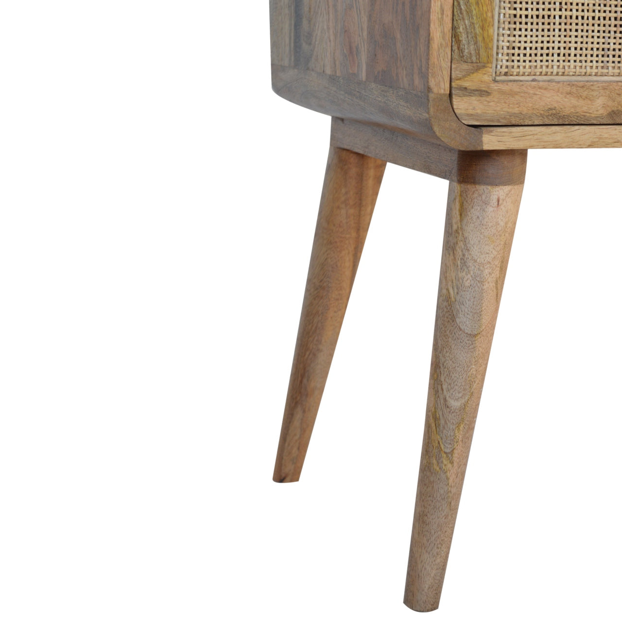Solid Wood Woven Drawer Bedside