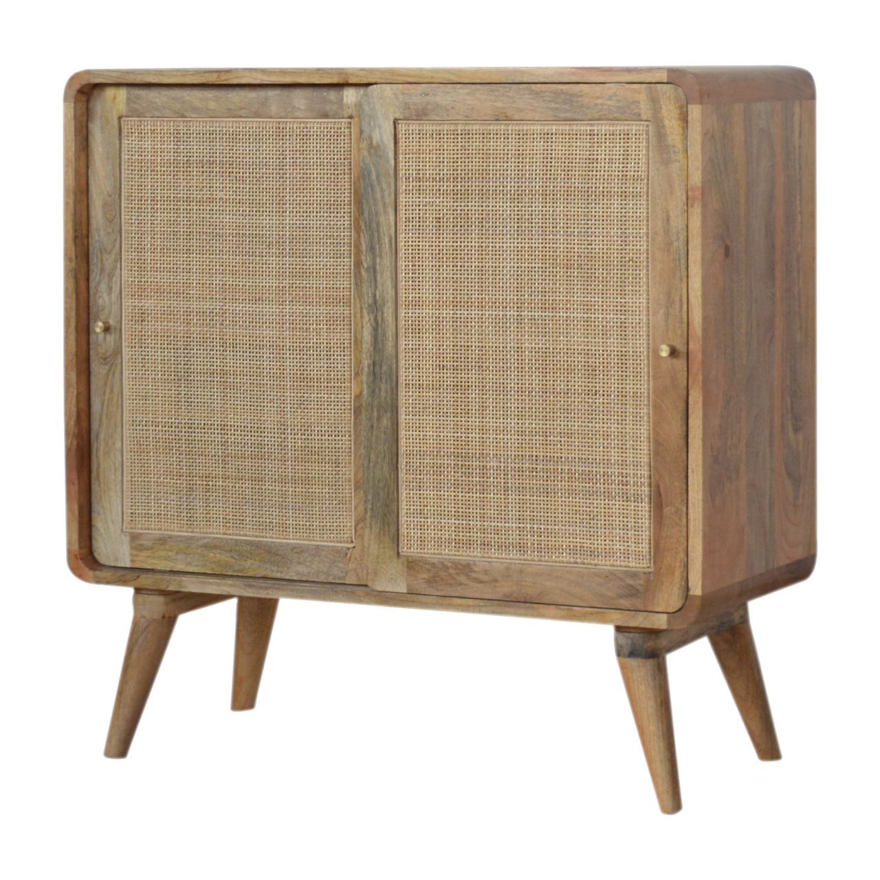Solid Wood Woven Cabinet