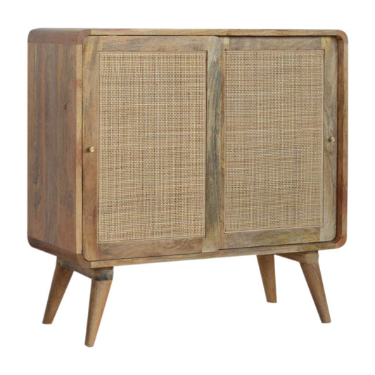 Solid Wood Woven Cabinet
