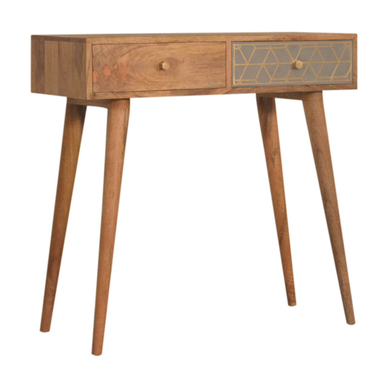 Solid Wood Dice Console Table