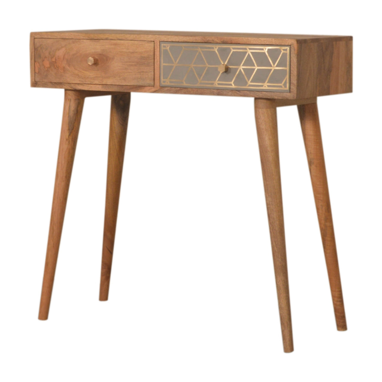 Solid Wood Dice Console Table