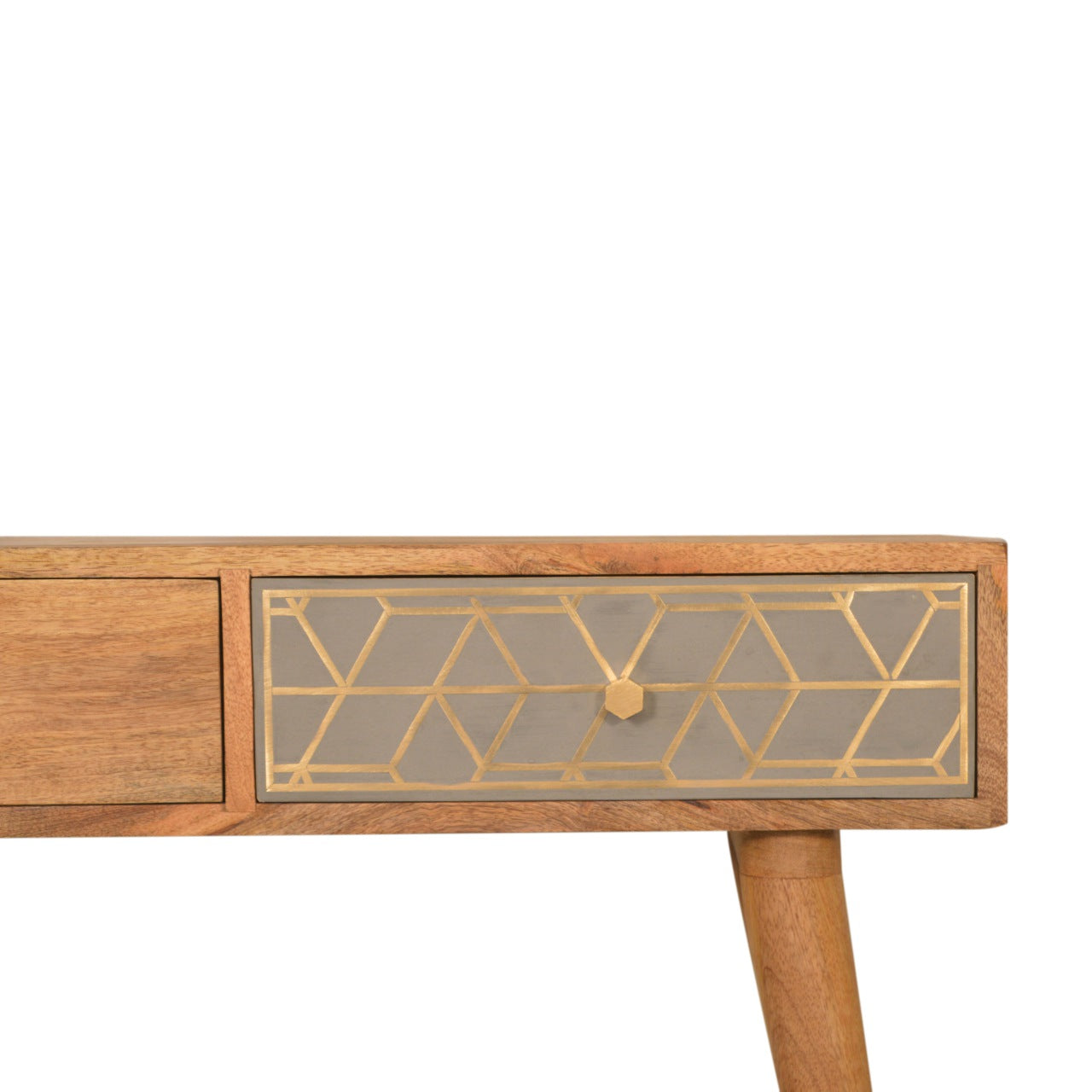 Solid Wood Dice Console Table
