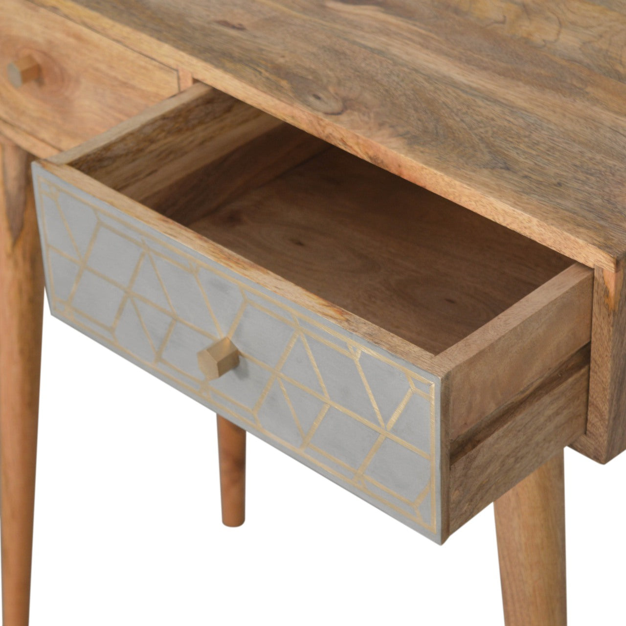 Solid Wood Dice Console Table