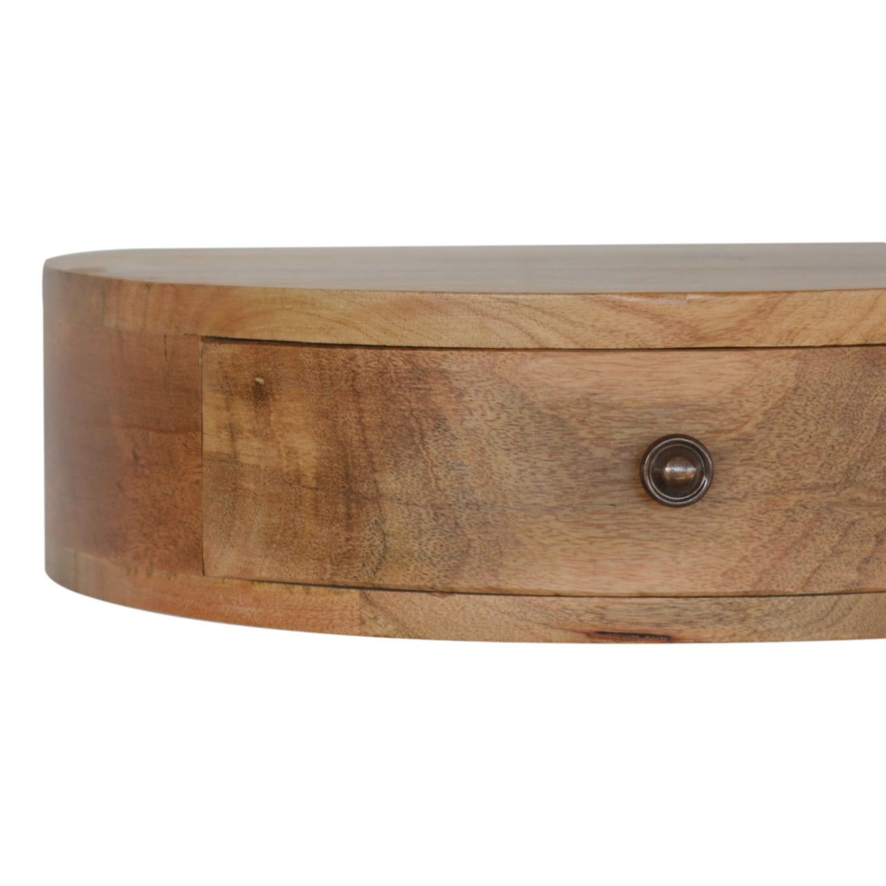 Solid Wood Wall Mounted Rounded Bedside