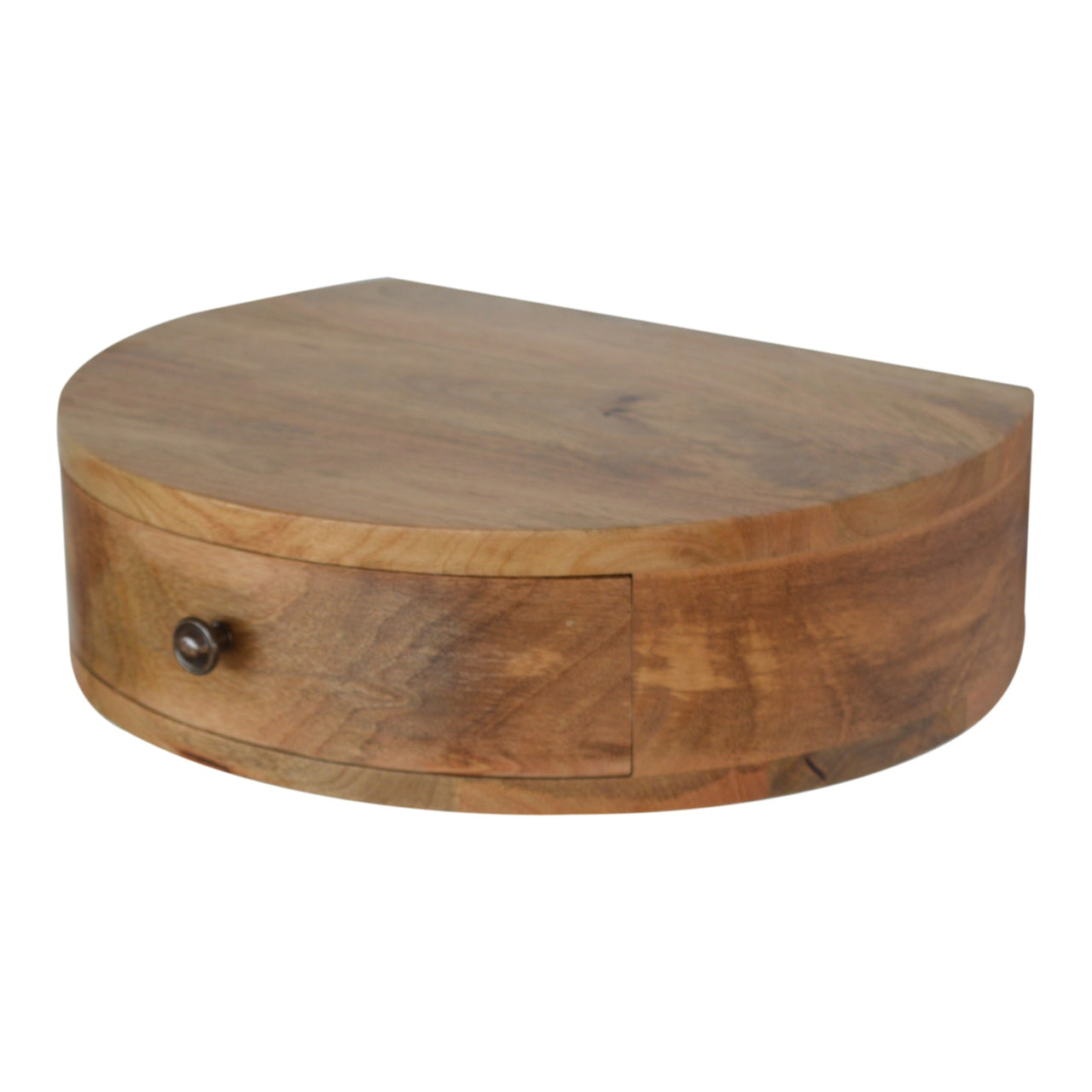 Solid Wood Wall Mounted Rounded Bedside