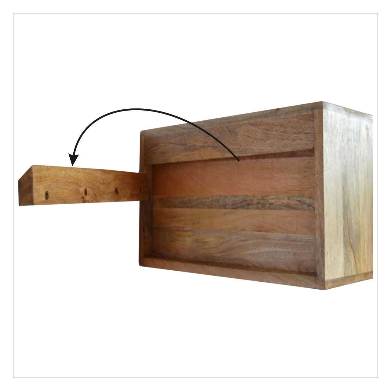 Solid Wood Wall Leopard Print Bedside