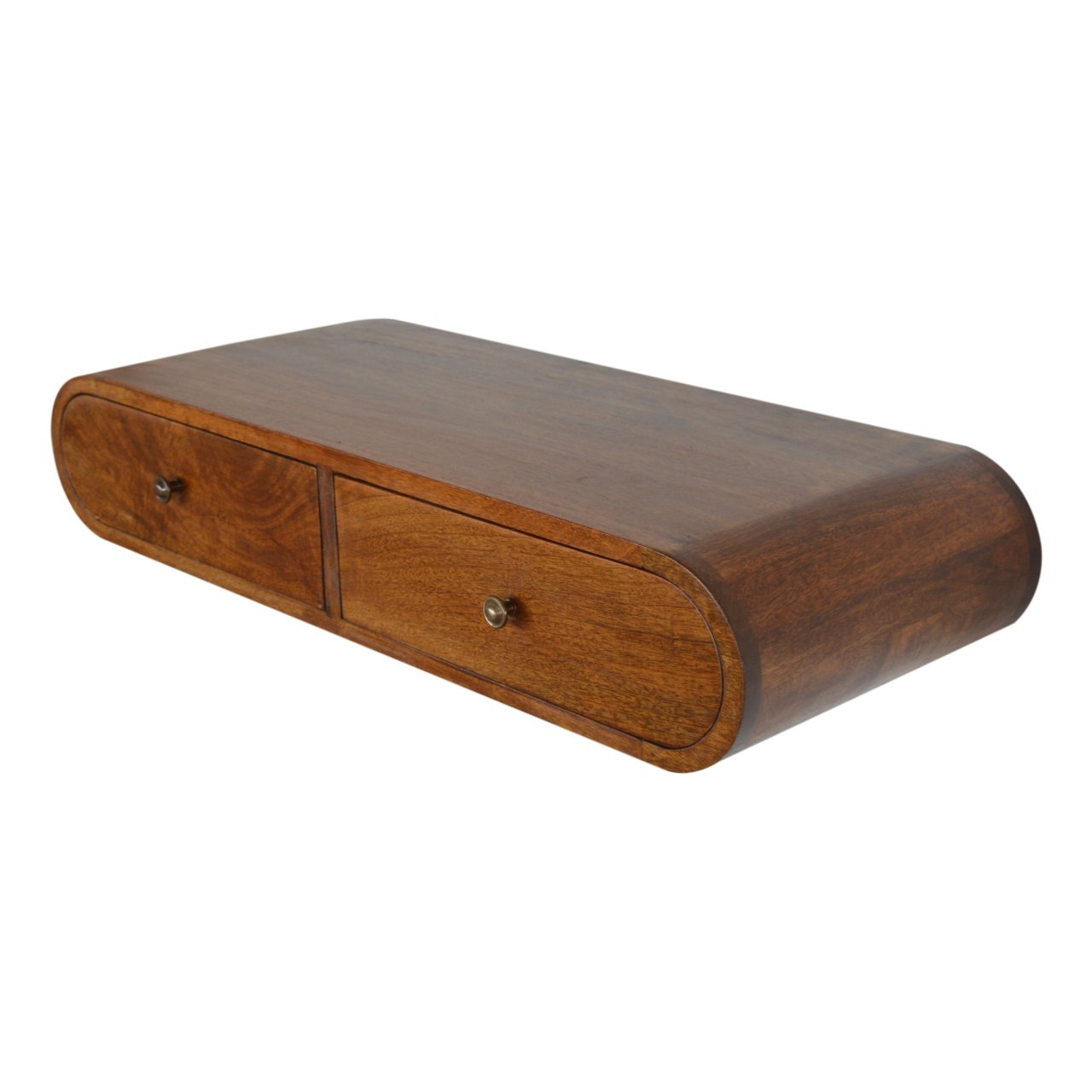 Solid Wood Wall Mounted Chestnut Console Table