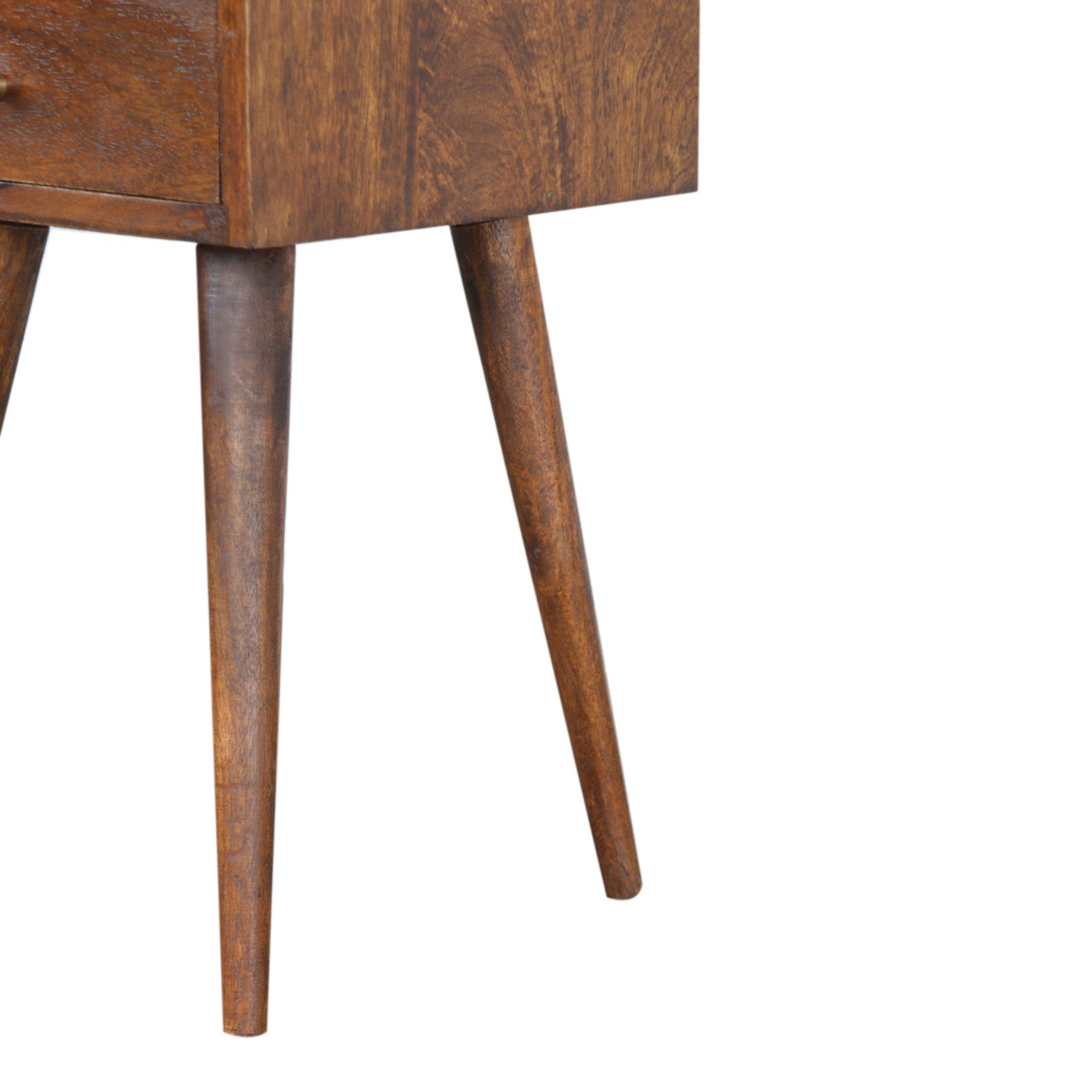 Solid Wood Small Chestnut Finish Bedside