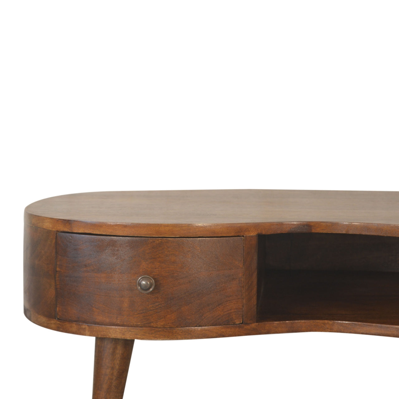 Solid Wood Curved Chestnut Coffee Table