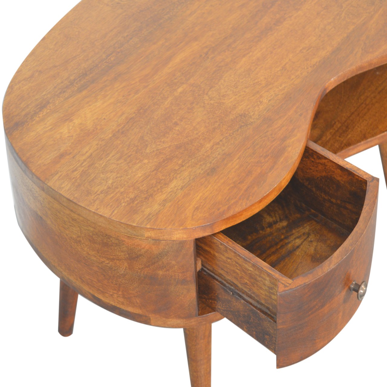 Solid Wood Curved Chestnut Coffee Table