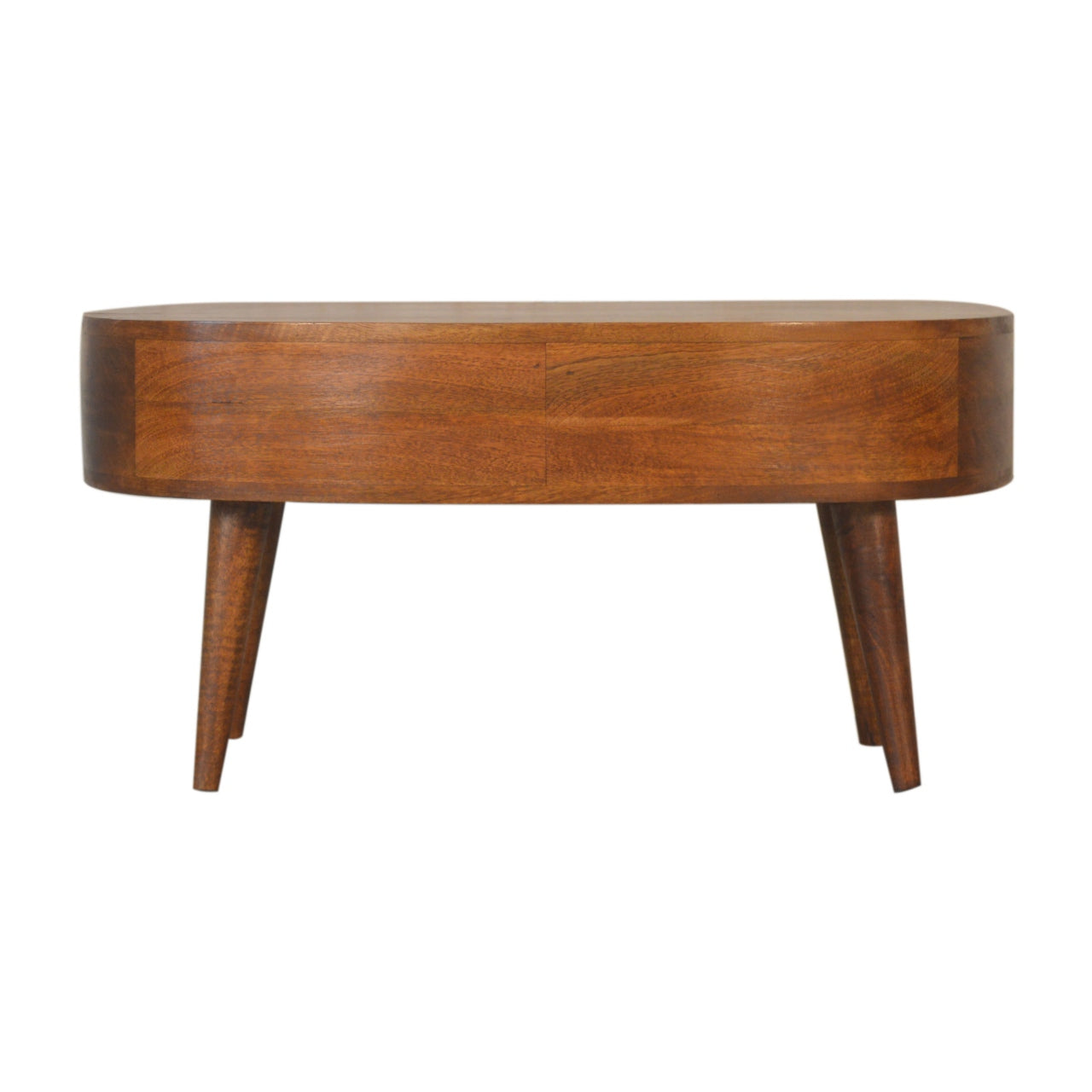Solid Wood Curved Chestnut Coffee Table