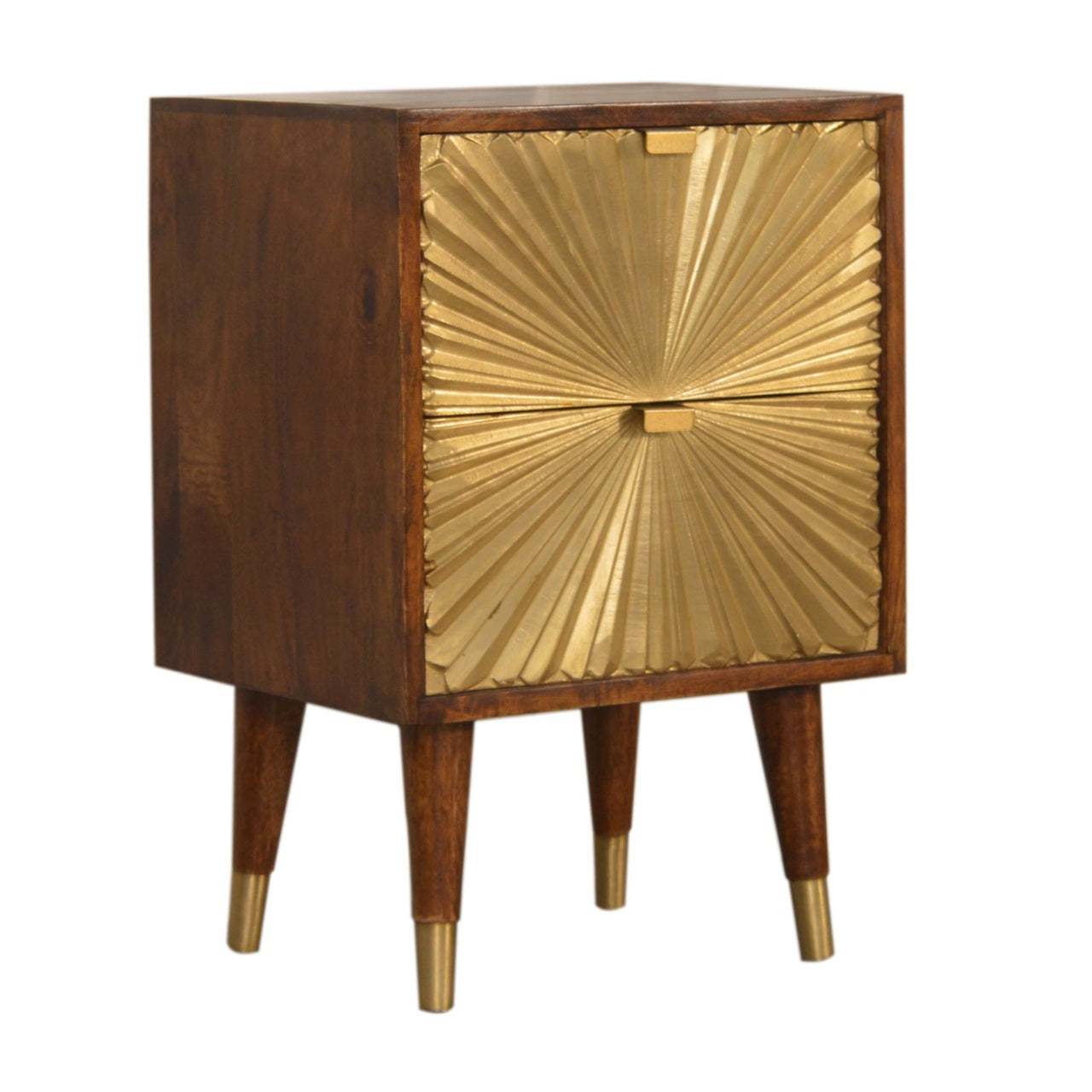 Solid Wood Manila Gold Bedside