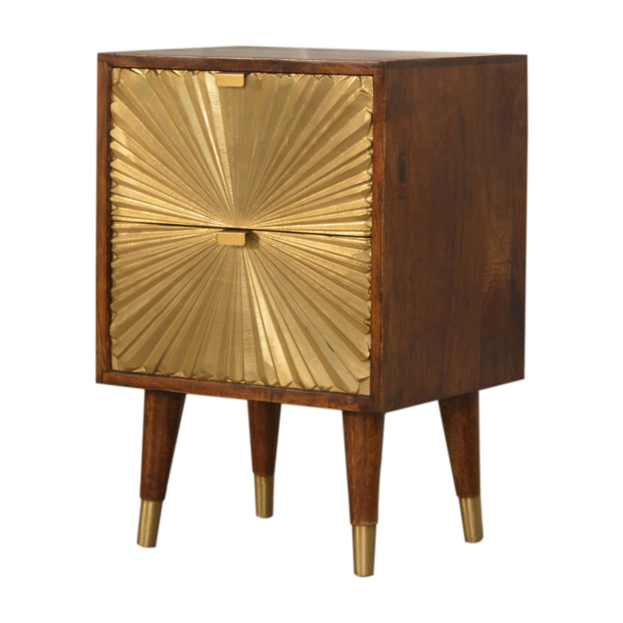 Solid Wood Manila Gold Bedside