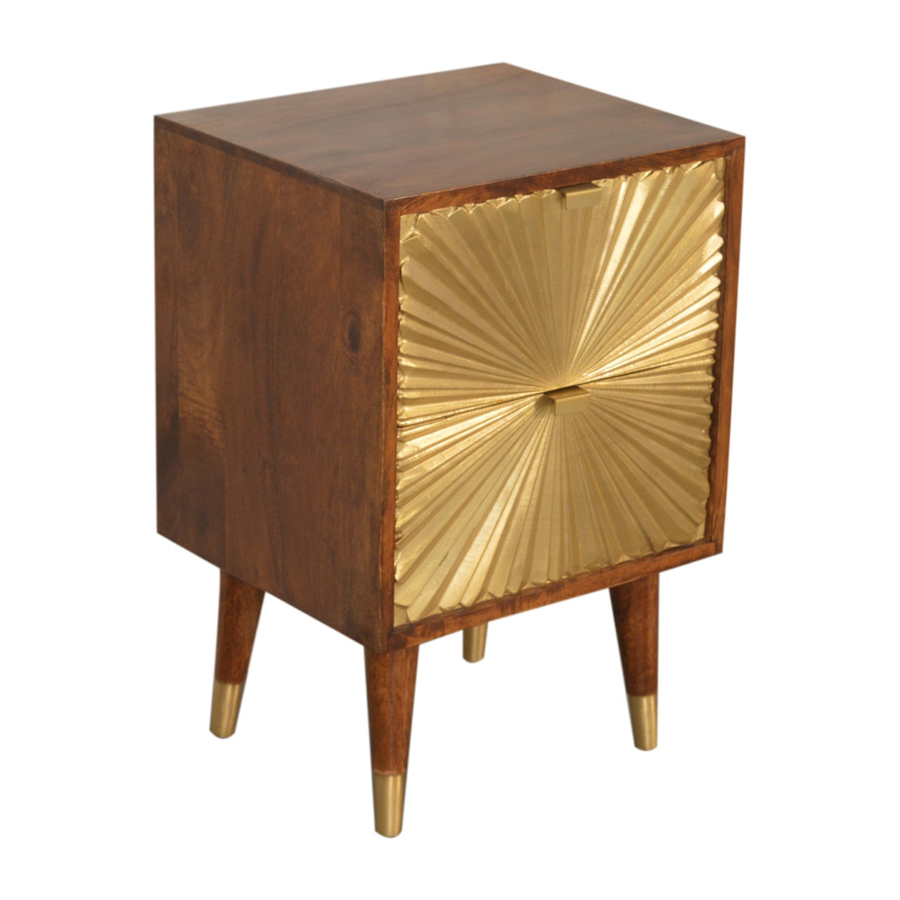Solid Wood Manila Gold Bedside