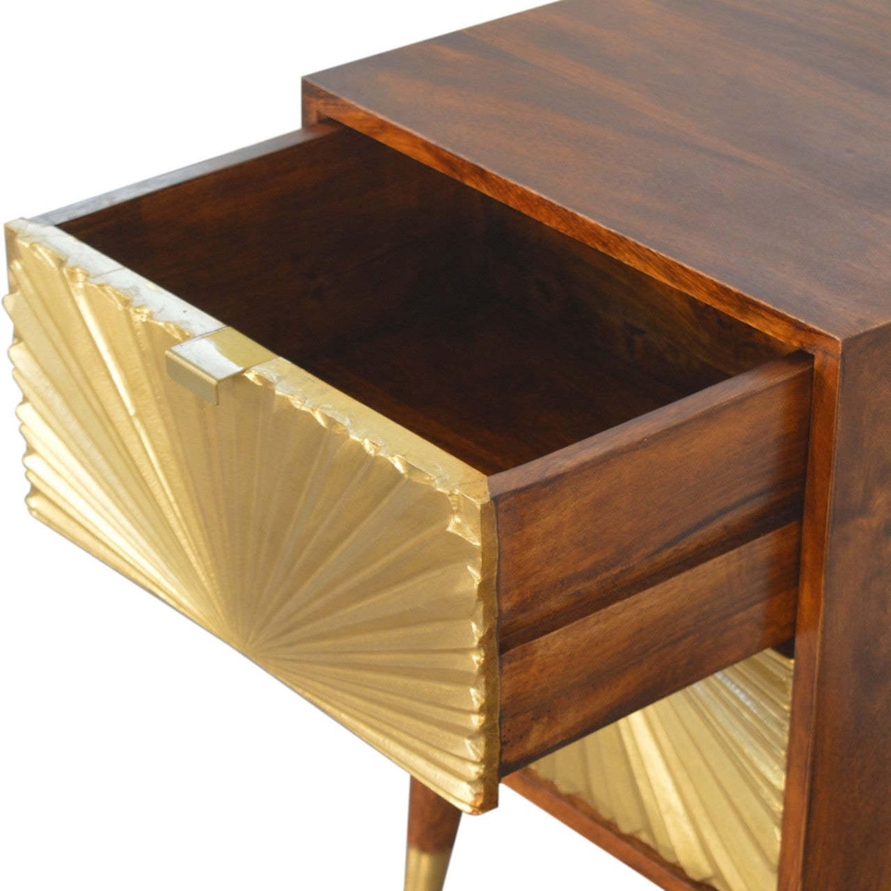 Solid Wood Manila Gold Bedside