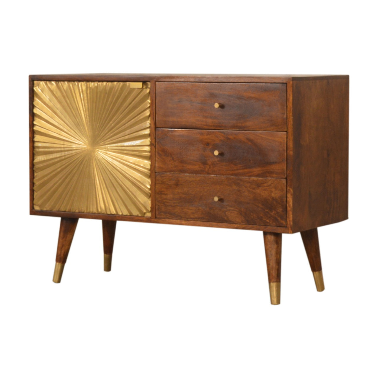 Solid Wood Manila Gold Sideboard