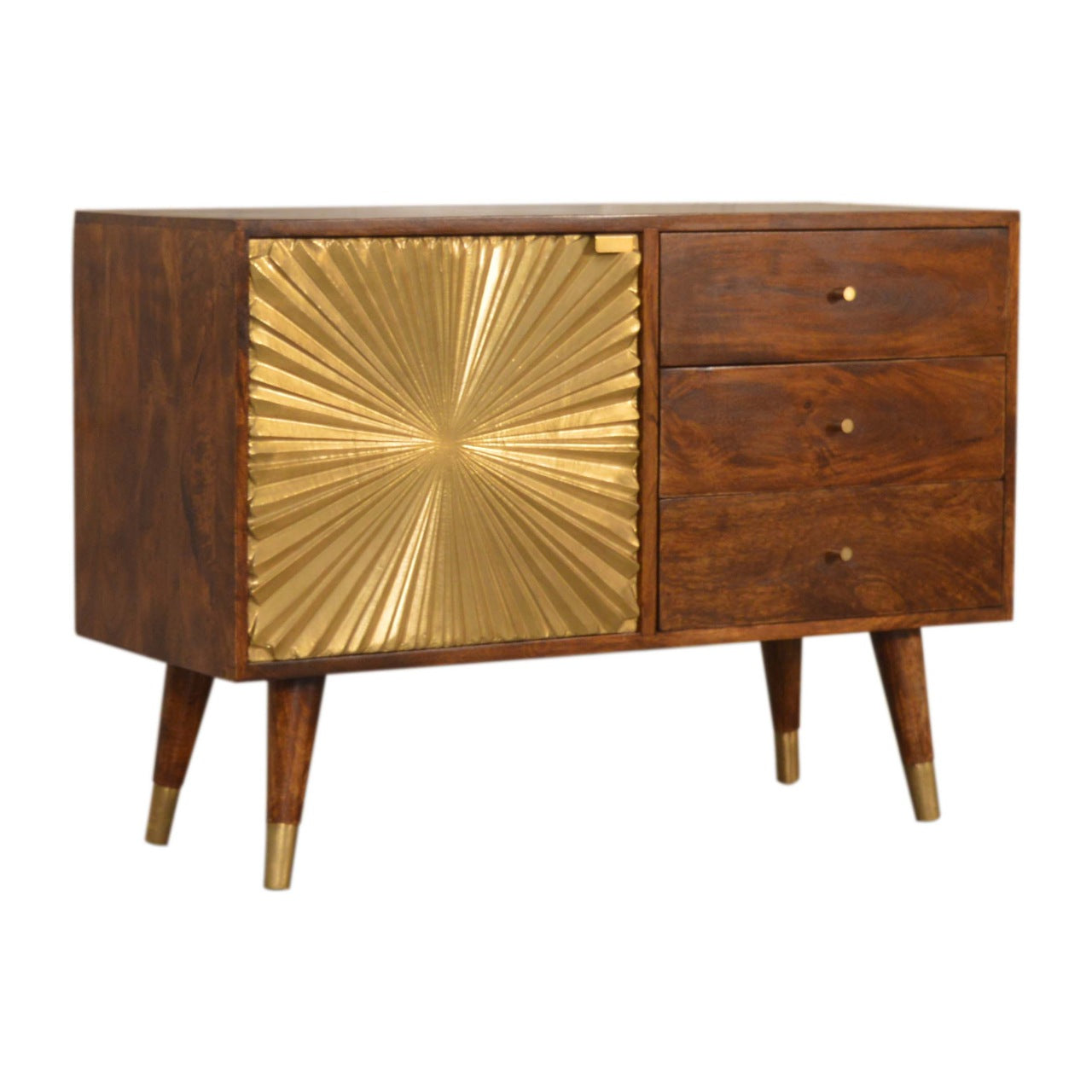 Solid Wood Manila Gold Sideboard