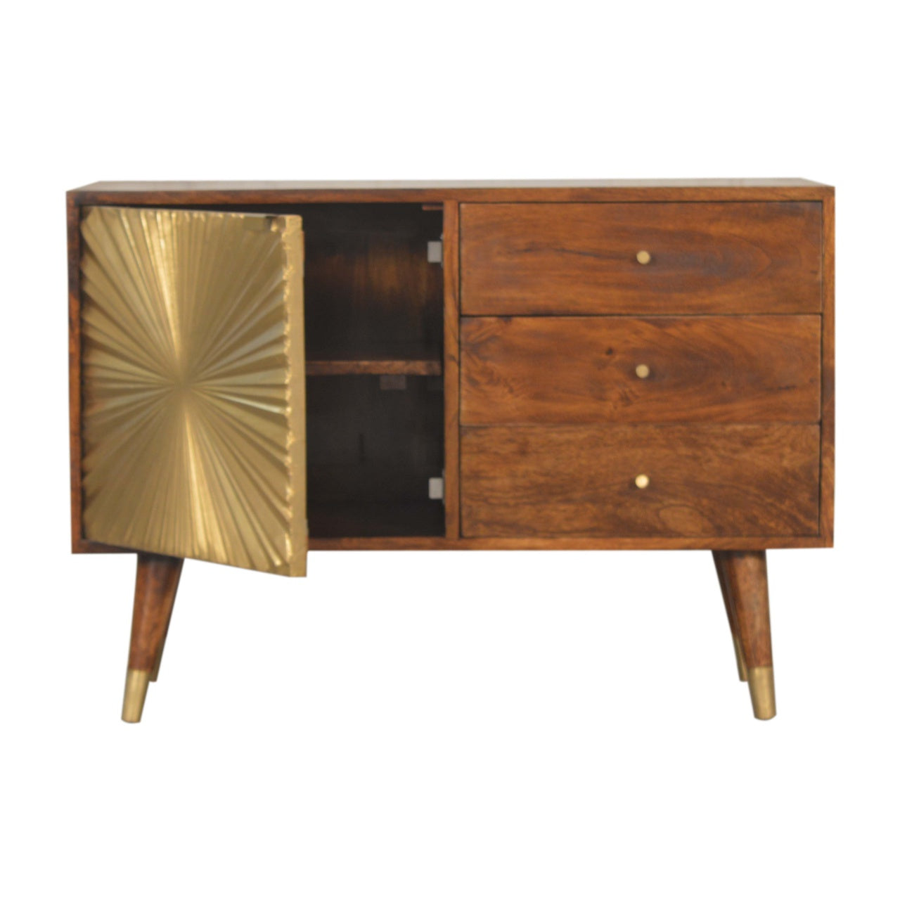 Solid Wood Manila Gold Sideboard