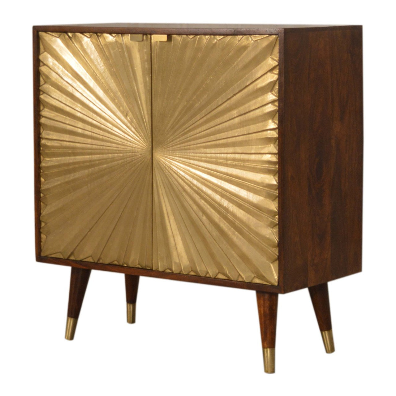 Solid Wood Manila Gold Cabinet