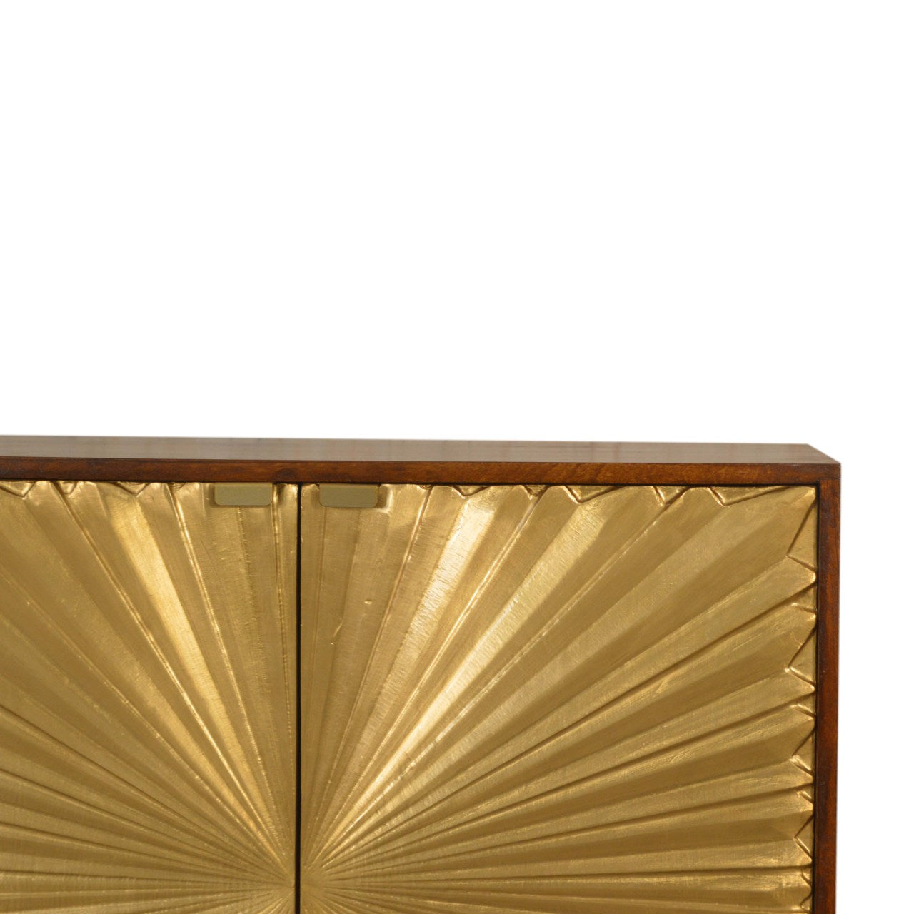Solid Wood Manila Gold Cabinet