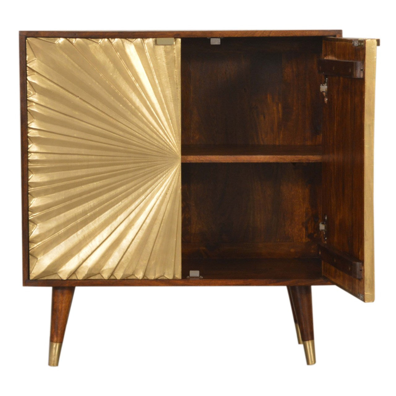 Solid Wood Manila Gold Cabinet