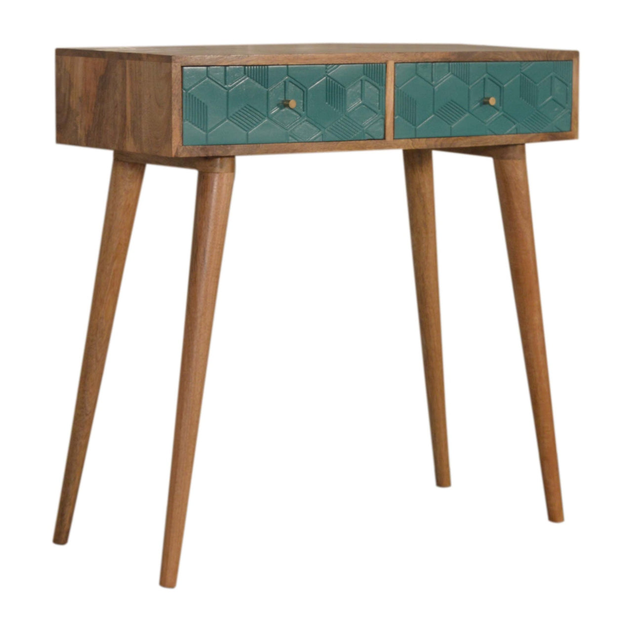 Solid Wood Acadia Teal Console Table