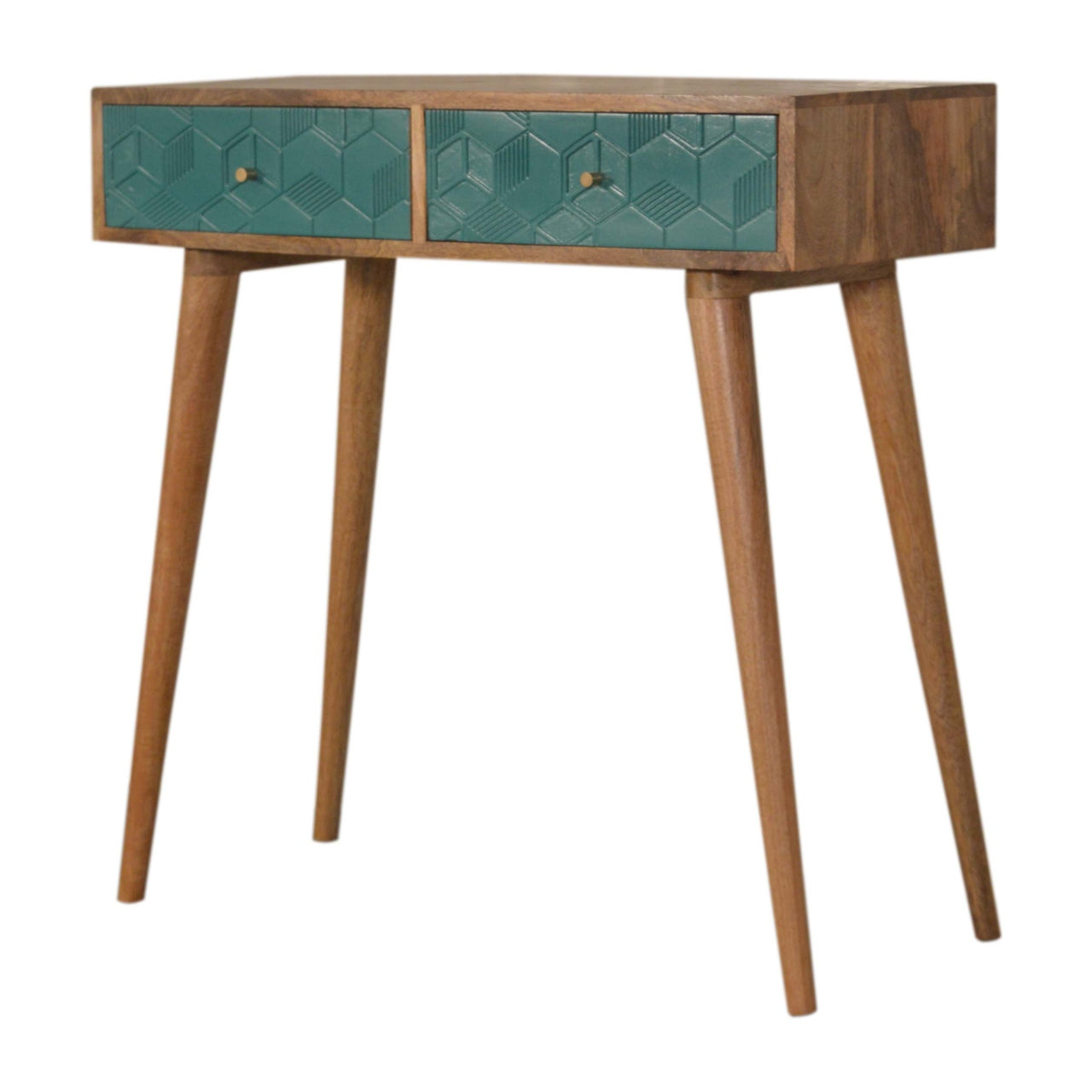Solid Wood Acadia Teal Console Table