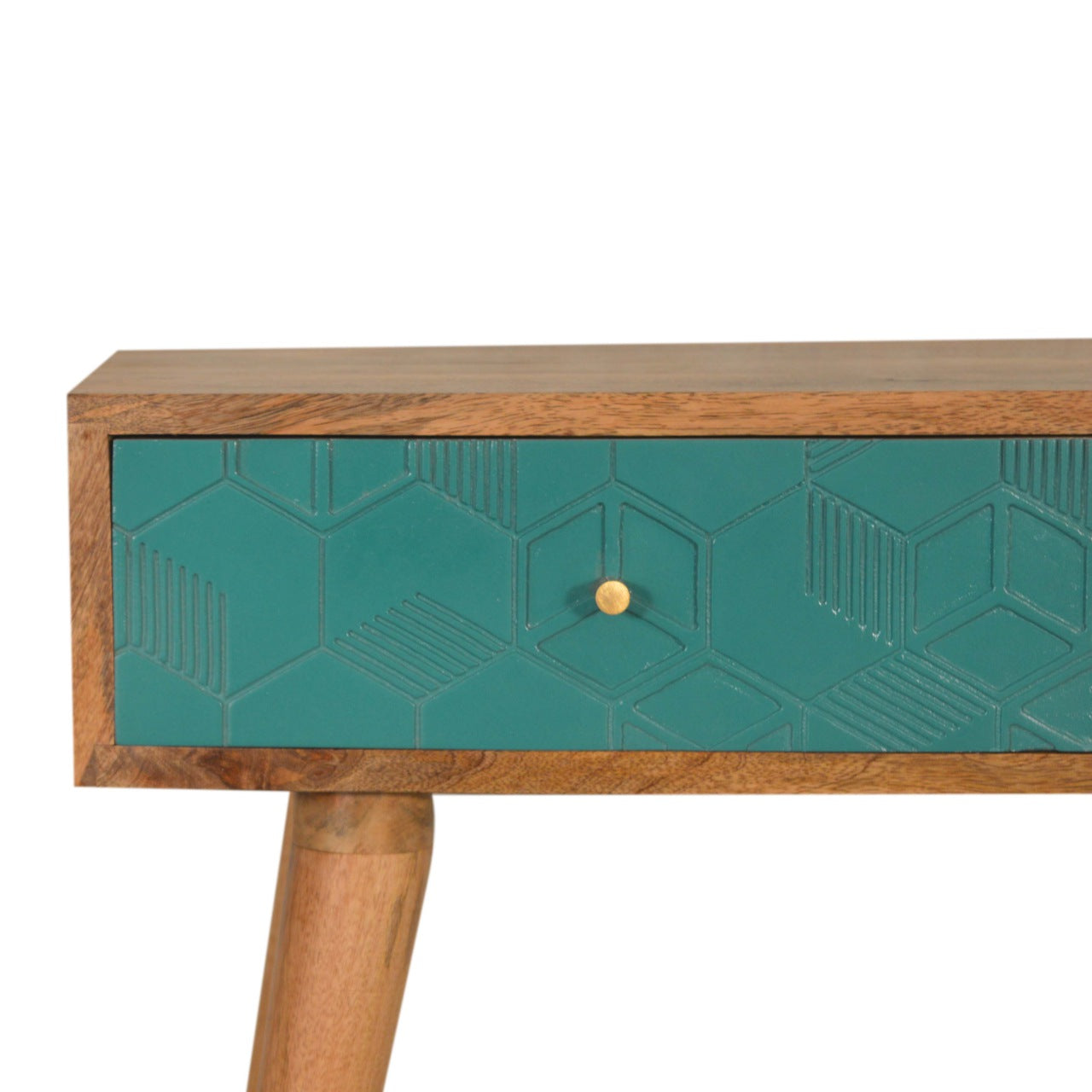 Solid Wood Acadia Teal Console Table