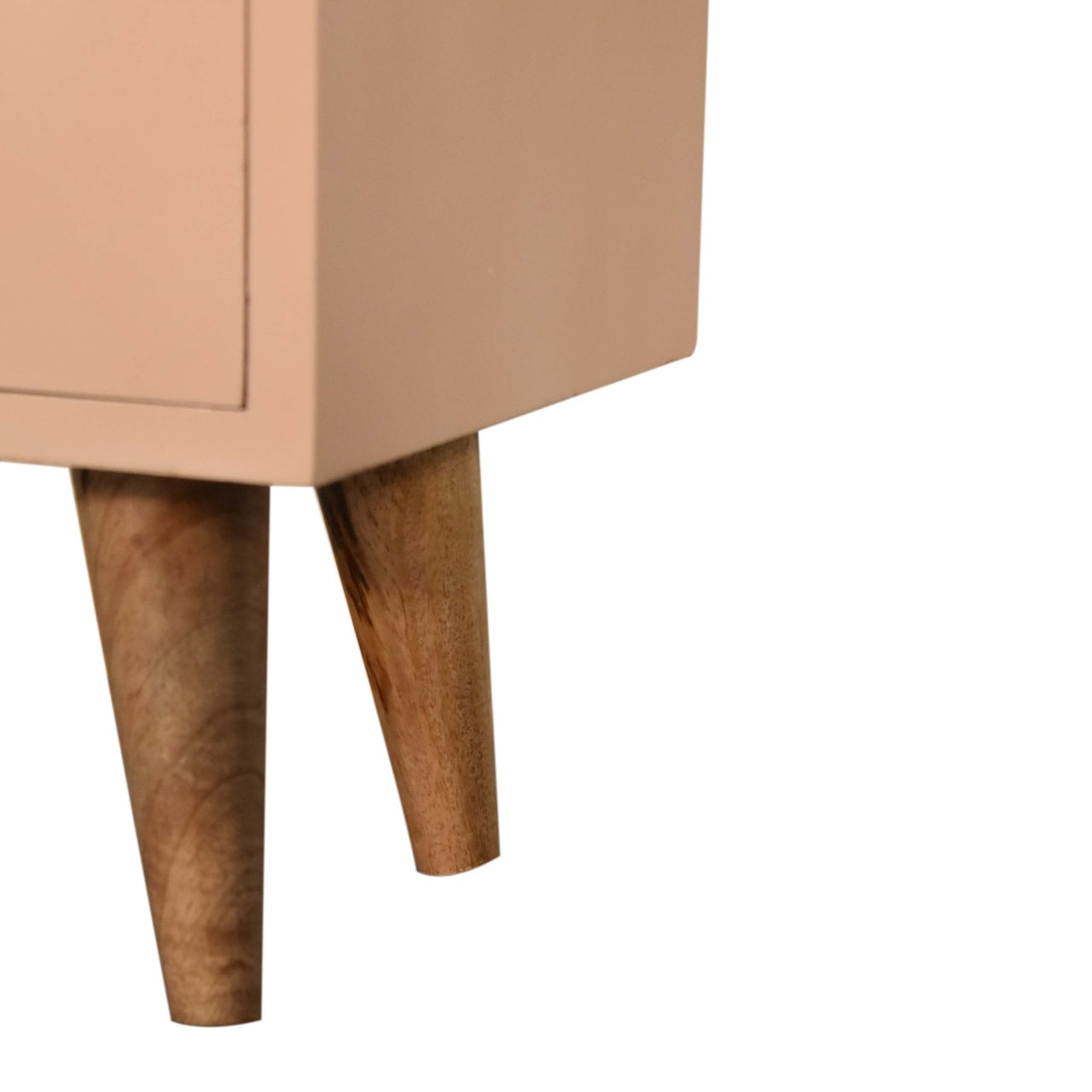 Solid Wood Blush Pink Hand Painted Bedside