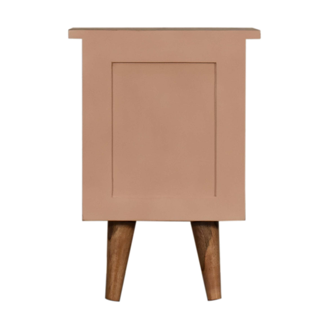 Solid Wood Blush Pink Hand Painted Bedside