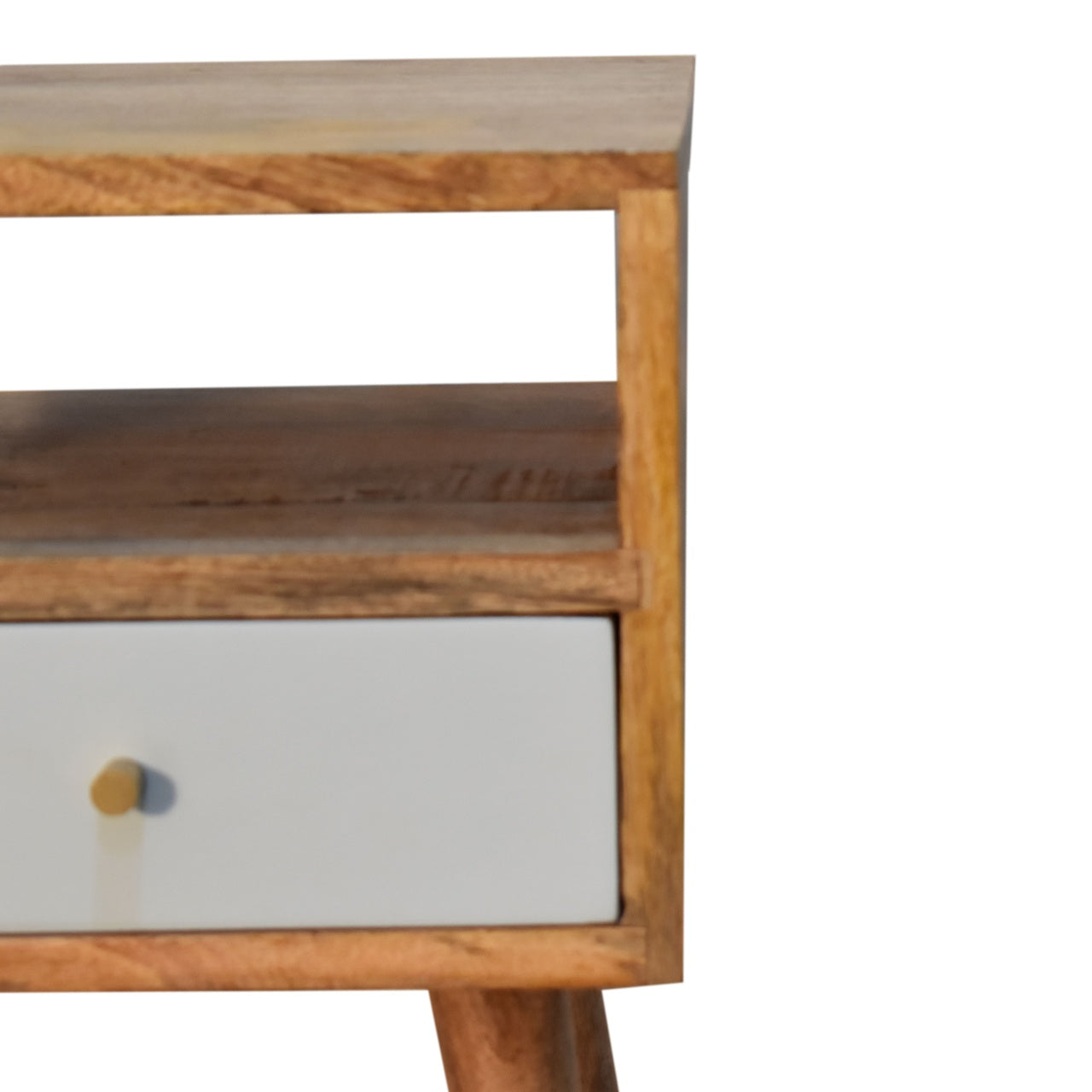 Solid Wood Sky Blue Hand Painted Small Bedside