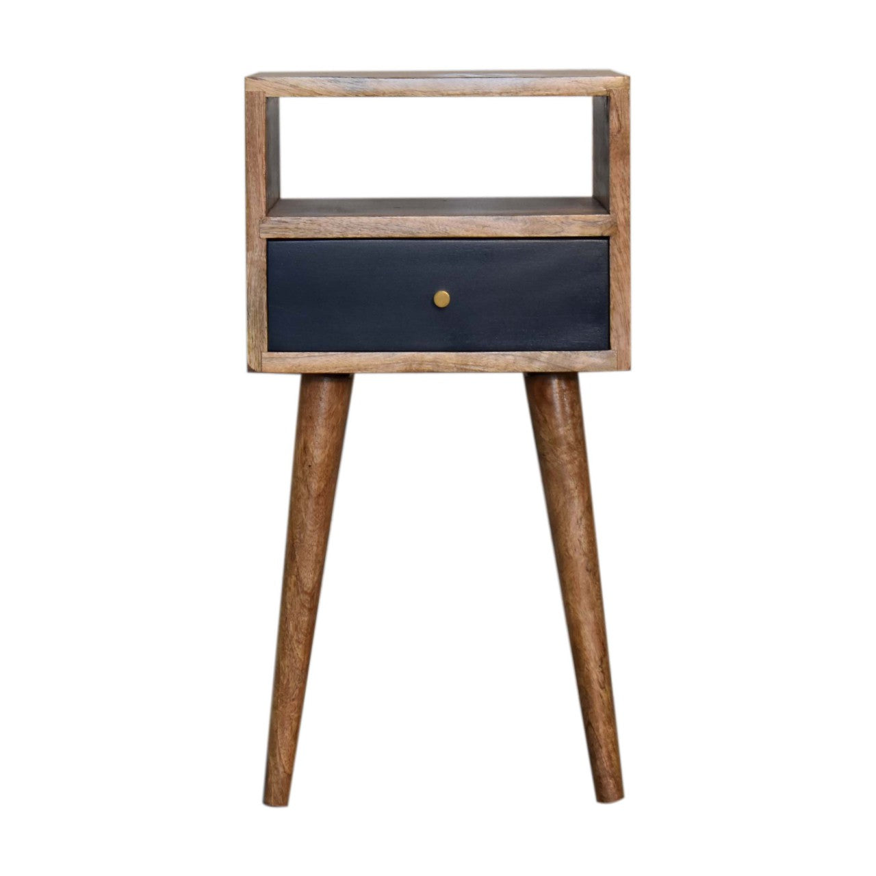 mini navy blue hand painted bedside