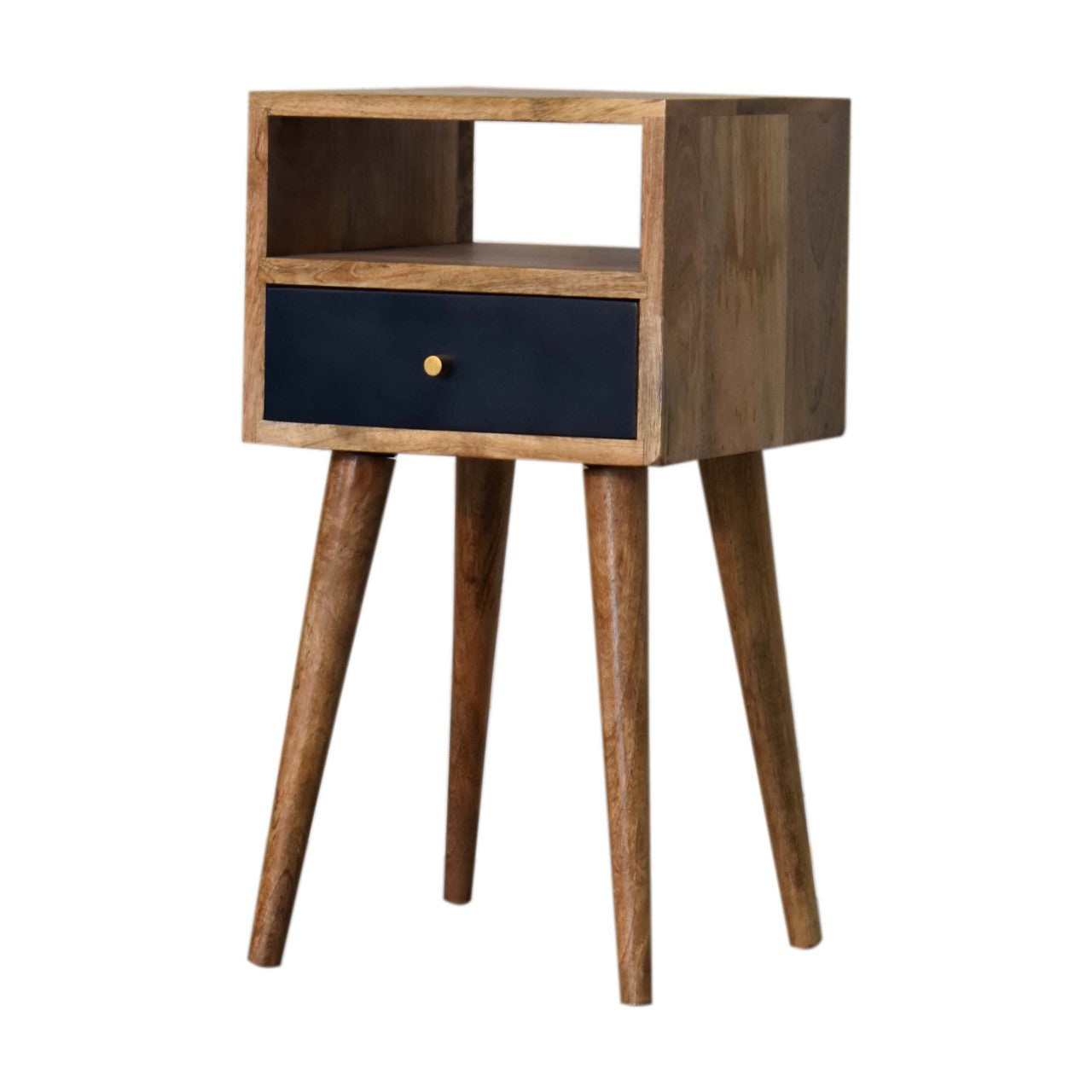 mini navy blue hand painted bedside