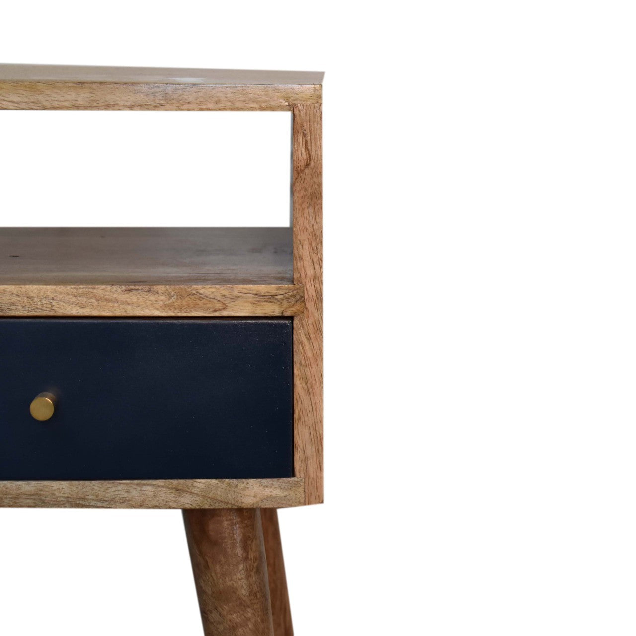 mini navy blue hand painted bedside