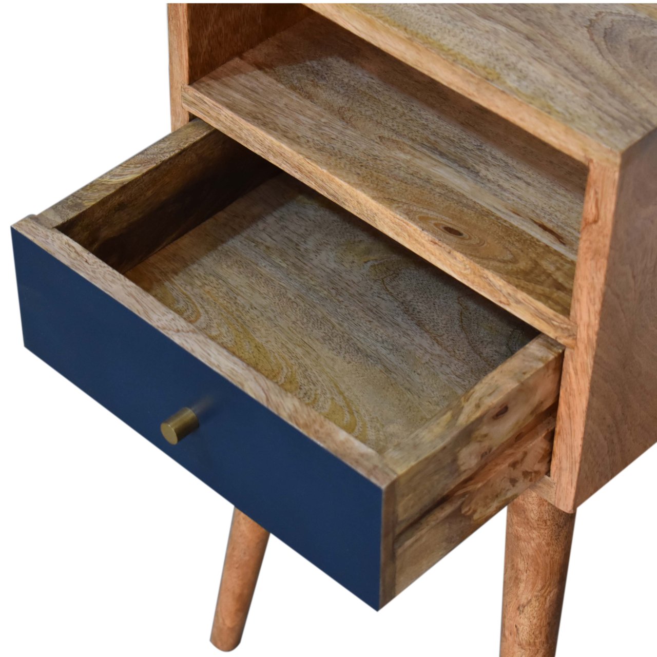 mini navy blue hand painted bedside