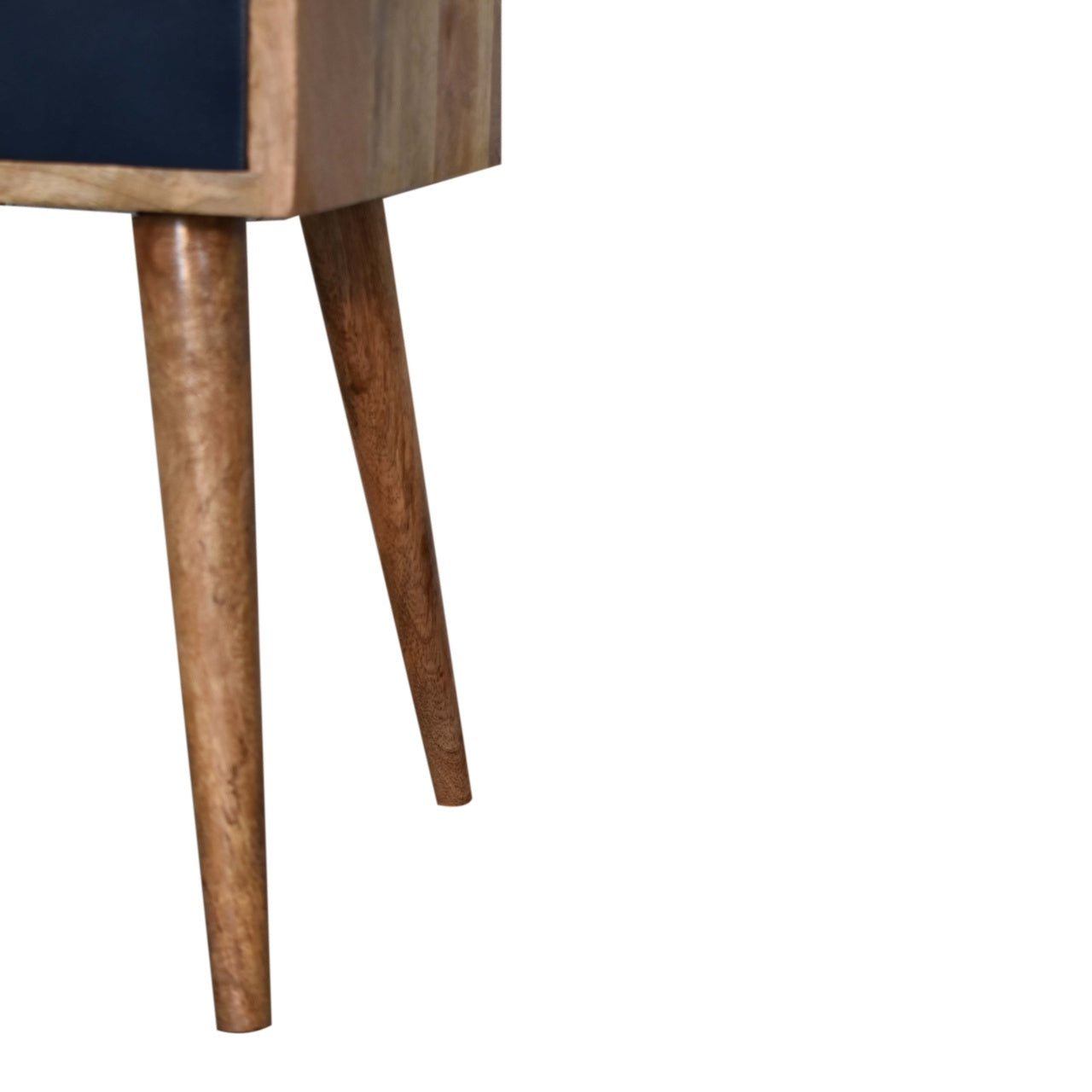 mini navy blue hand painted bedside