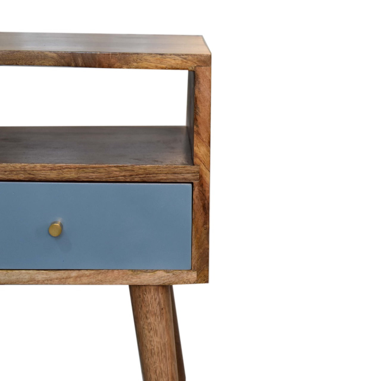 mini blue hand painted bedside