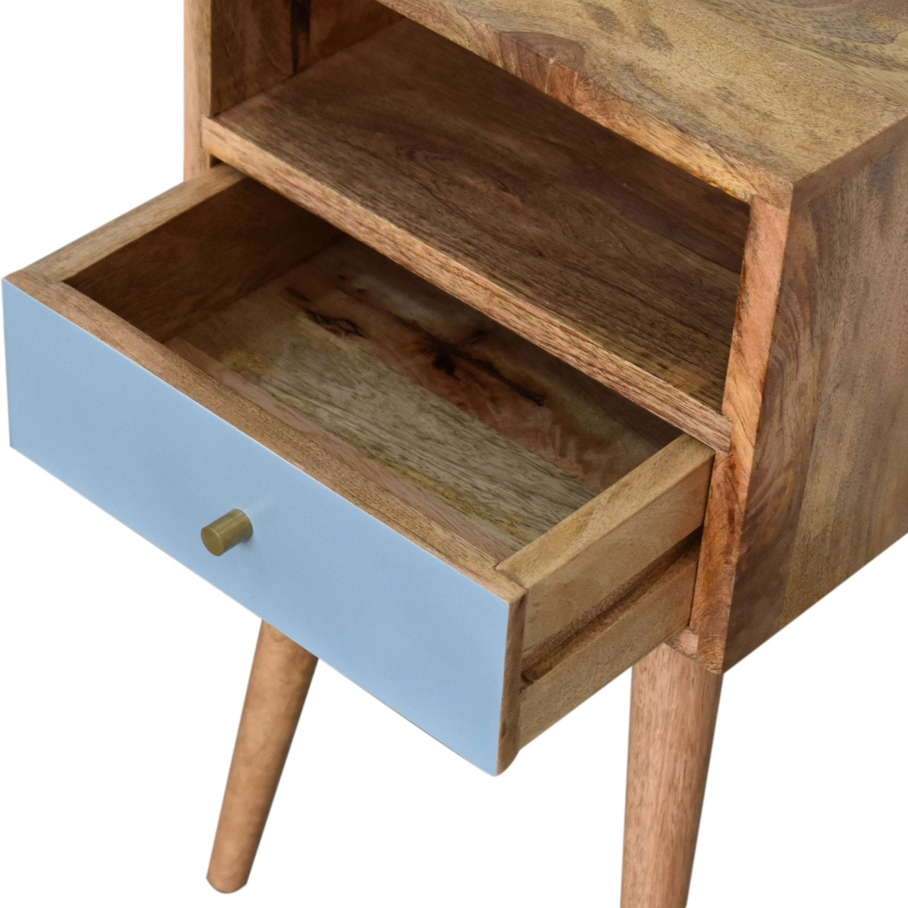 mini blue hand painted bedside