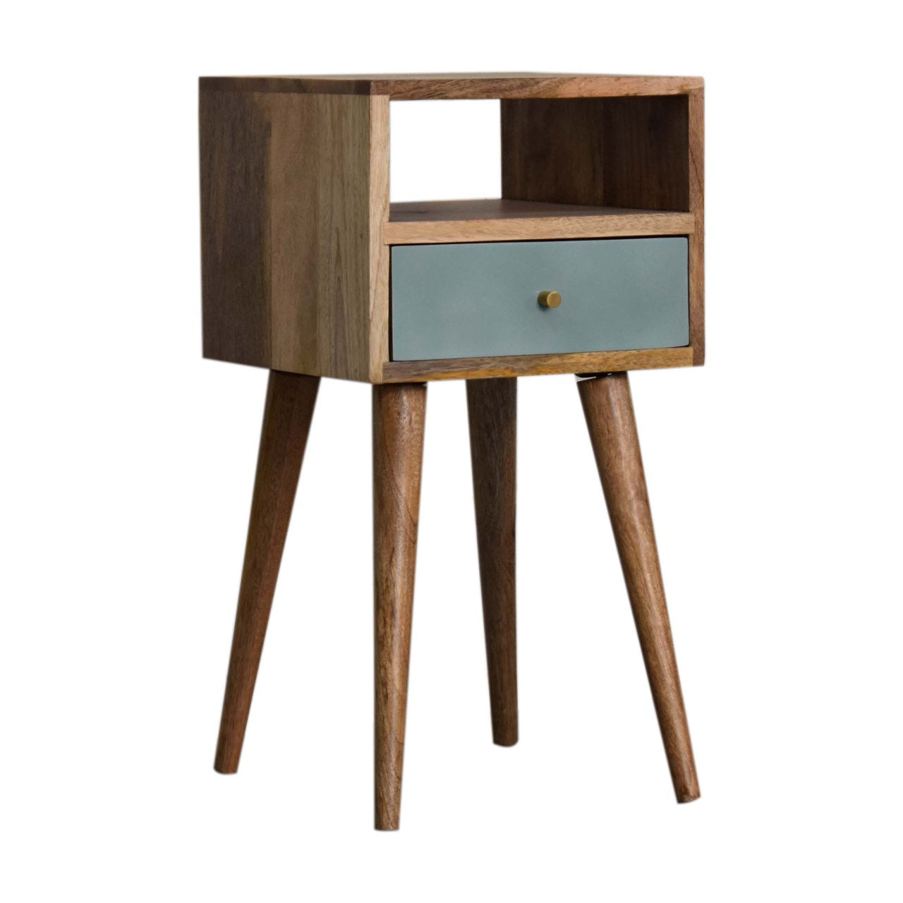 mini duck egg green hand painted bedside