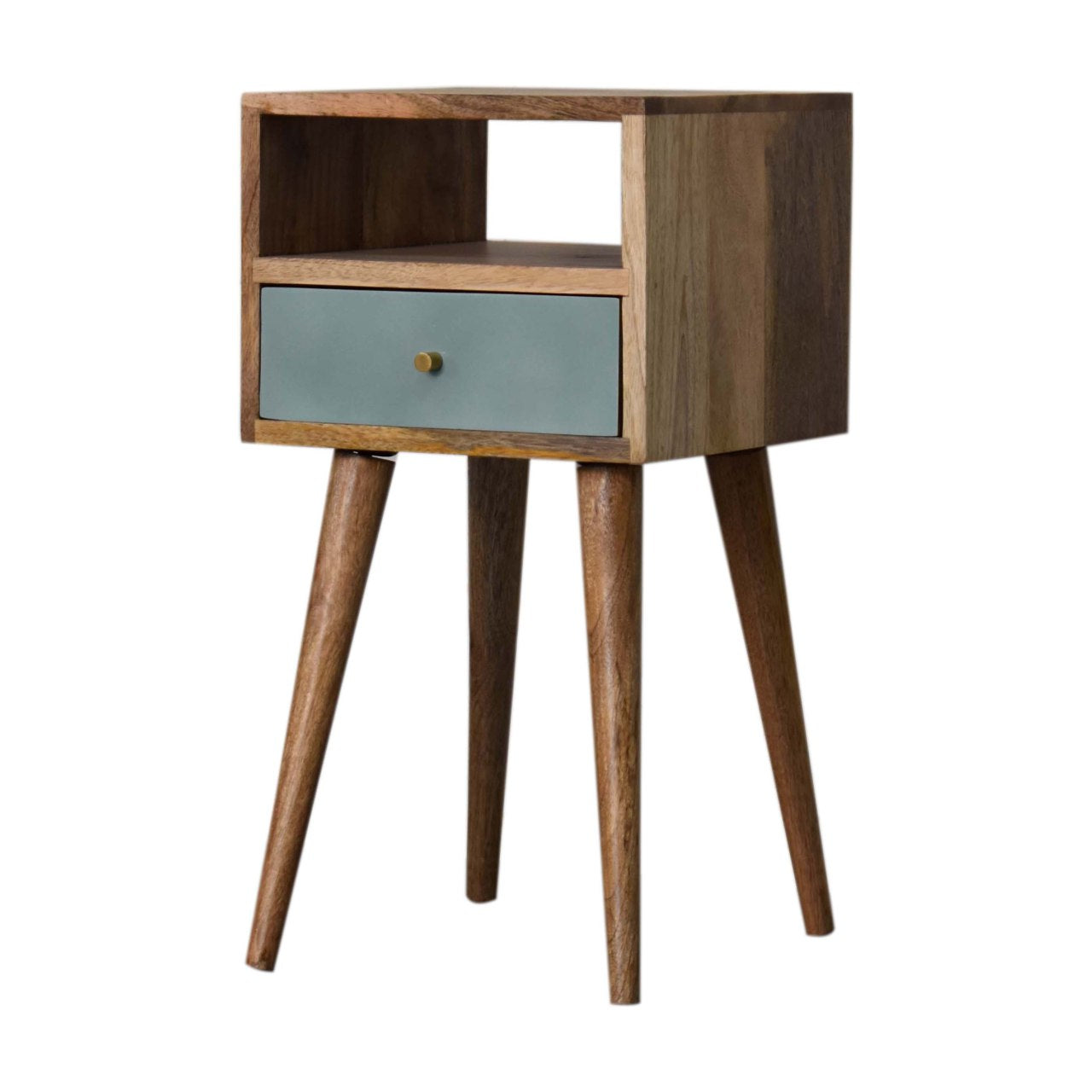 mini duck egg green hand painted bedside